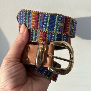 Southwestern embroidered design belt 26” waist to 30”